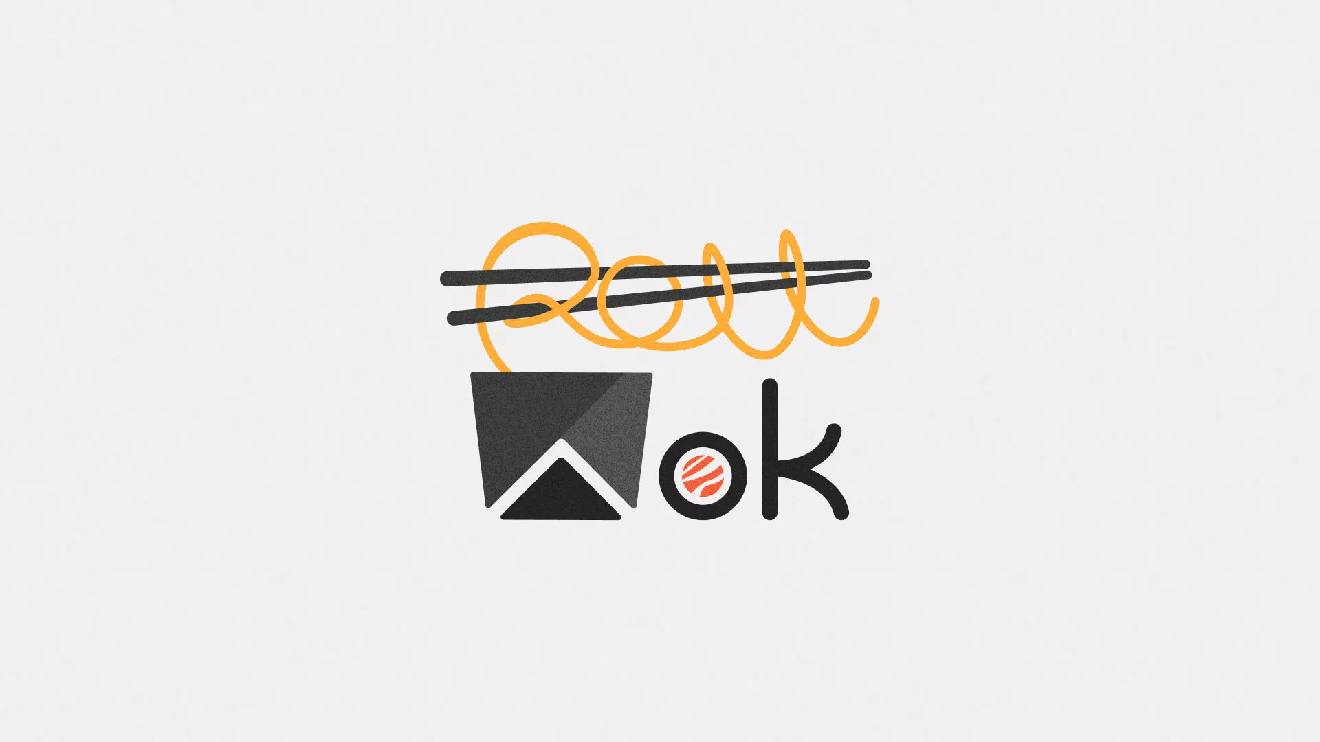 Разработка логотипа суши-бара «Roll Wok Club» в Сосновом Боре